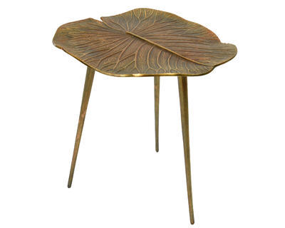 Přídavný dekorativní stolek LIST, 41x40x40cm, měděno/zlatý, KSD