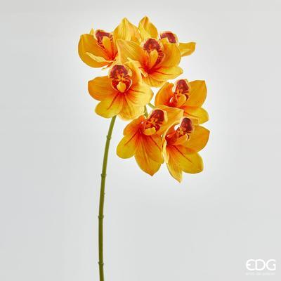 Květina ORCHIDEJ CYMB.CHIC 80 cm - žlutá, EDG