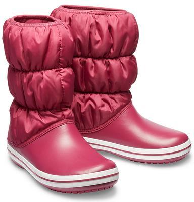 Dámské nepromokavé zimní boty PUFF BOTS, červené, vel. 39-40, Crocs



