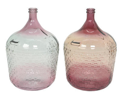 Váza z recyklovaného skla, 2 assort, růžová, Kaemingk

