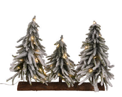 Vánoční dekorace XMAS stromečky, micro LED, 15x46x34 cm, KSD