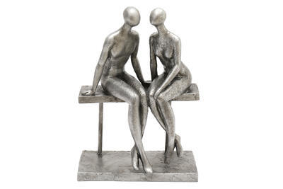 Dekorace COUPLE, 19x26 cm, stříbrná, SIL