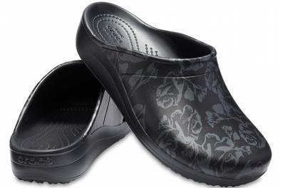 Pantofle SLOANE GRAPHIC CLOG W7 metallic rose/black, Crocs