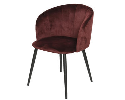 Jídelní židle, 59x80 cm, vínová, samet, KSD