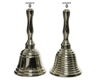 Zvoneček, 8x4,5cm, stříbrný, 2 druhy, KSD