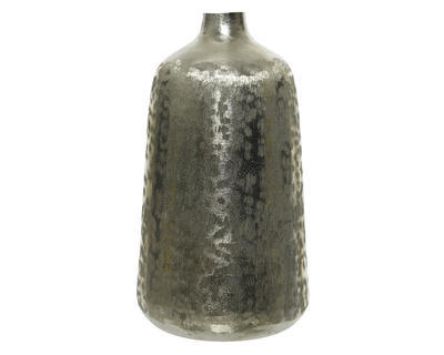 Váza ROUGH EMBOSSING 16x30 cm - stříbrná, Kaemingk