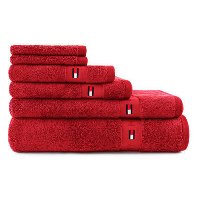 LEGEND hostinský ručník 40x60, červený, Tommy Hilfiger