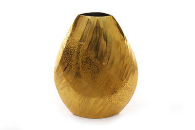 Váza FLOWER, zlatá, 27x34 cm, SIL