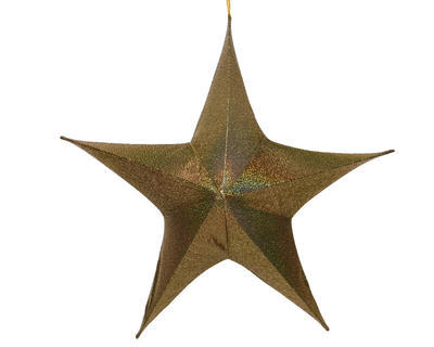 Vánoční dekorace HVĚZDA, 135 cm, zlatá, KSD