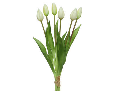 Svazek tulipánů. 10x10x40cm, bílá, KSD