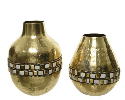 Váza s mozaikou, zlatá, 2 druhy, Kaemingk