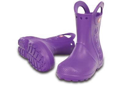 Holínky HANDLE IT RAIN BOOT KIDS J2 neon purple, Crocs