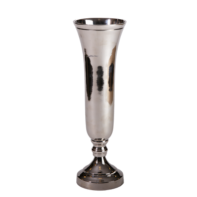 Váza na noze LAS VEGAS "S" 11x11x35 cm - stříbrná, Wittkemper