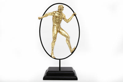 Dekorace - Socha muže GOLD MAN 48x29 cm, Sifcon