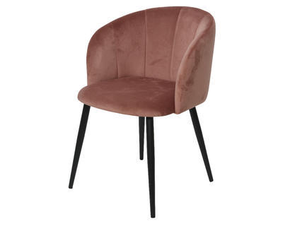 Židle, 58,50x59x80 cm, sametová, světle růžová, KSD