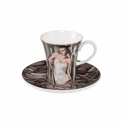 Šálek a podšálek espresso ARTIS ORBIS T. de Lempicka-Portrait of Mrs.Bott-100 ml, Goebel