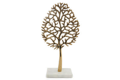 Dekorace TREE, 44 cm, zlatá, SIL