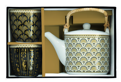 SET- konvička na čaj 600 ml + 2ks šálků 160 ml, ATMOSPHERE EGYPTOLOGY, EASY LIFE - 2