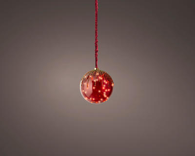 Micro LED dekorativní ozdoba, 20 cm, červená, KSD - 2